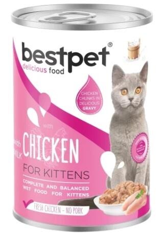 Bestpet Tavuklu Ve Sütlü Yavru Kedi Konservesi 400 GR | SRC: Barcode: 8681465605171